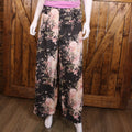 Printed Denim Wide Leg Pants Davi & Dani