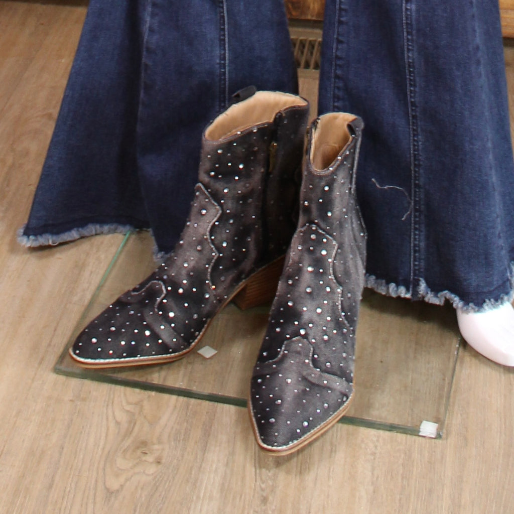 Corky’s Rhinestone Booties