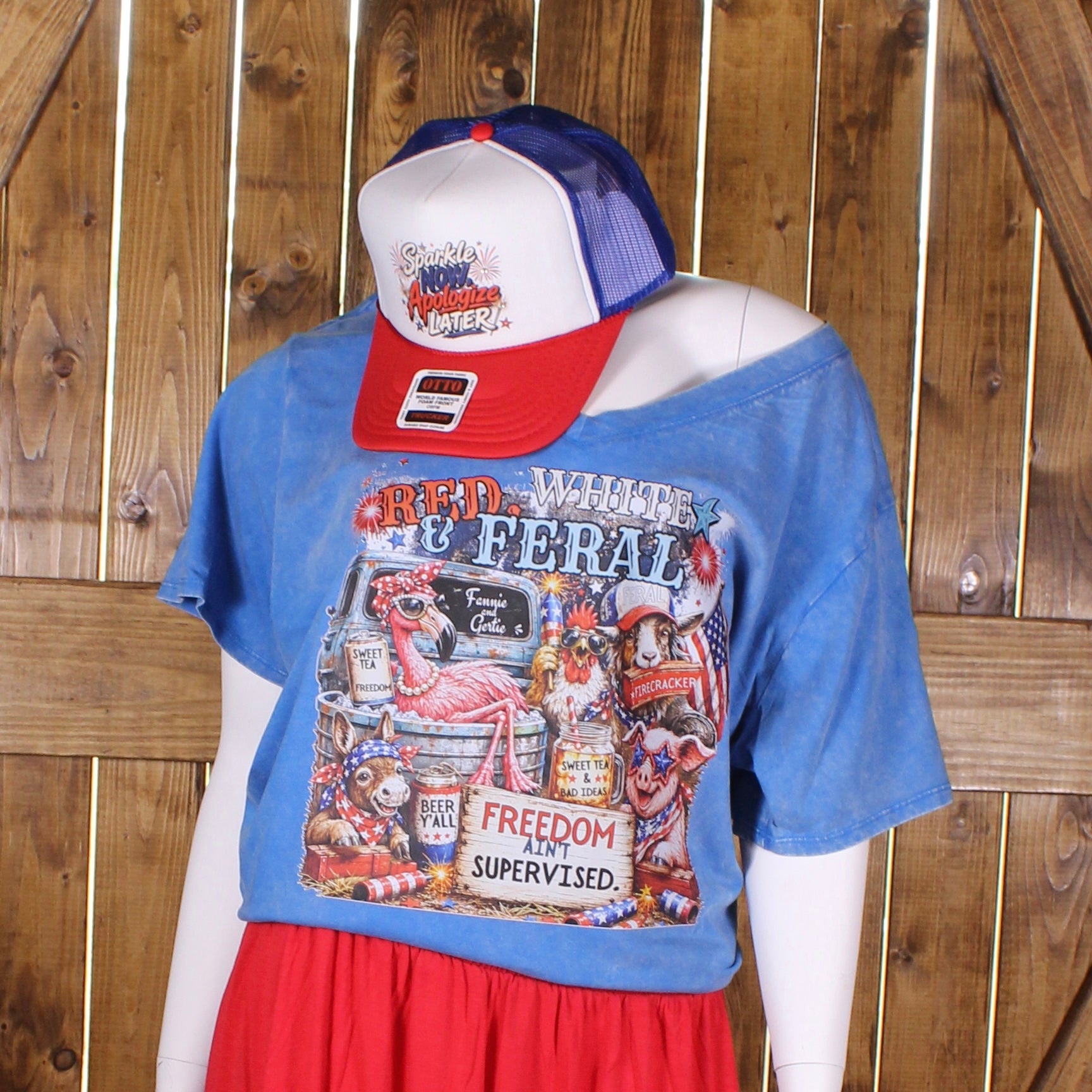 Patriotic Hat and Tee Combo Set