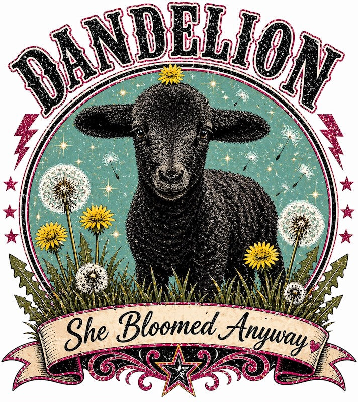 Dandelion Comfort Colors Graphic Tee | Support Rescue Care “She Bloomed Anyway”
