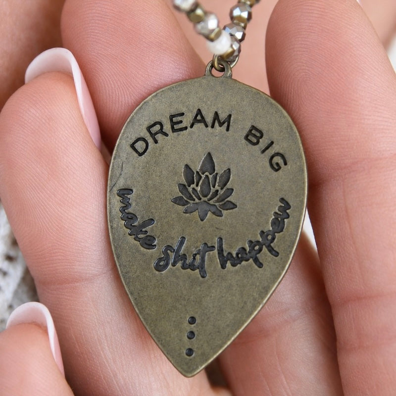 Dream Big Lotus Pendant Necklace