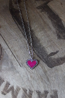 Pink Heart Shell Necklace