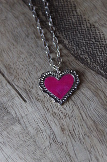 Pink Heart Shell Necklace