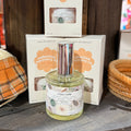 Cozy café eau de parfum in clear glass bottle with silver cap