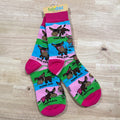 Colorful crew socks with animal graphics and bold “BAD ASS” and “DUMB ASS” text