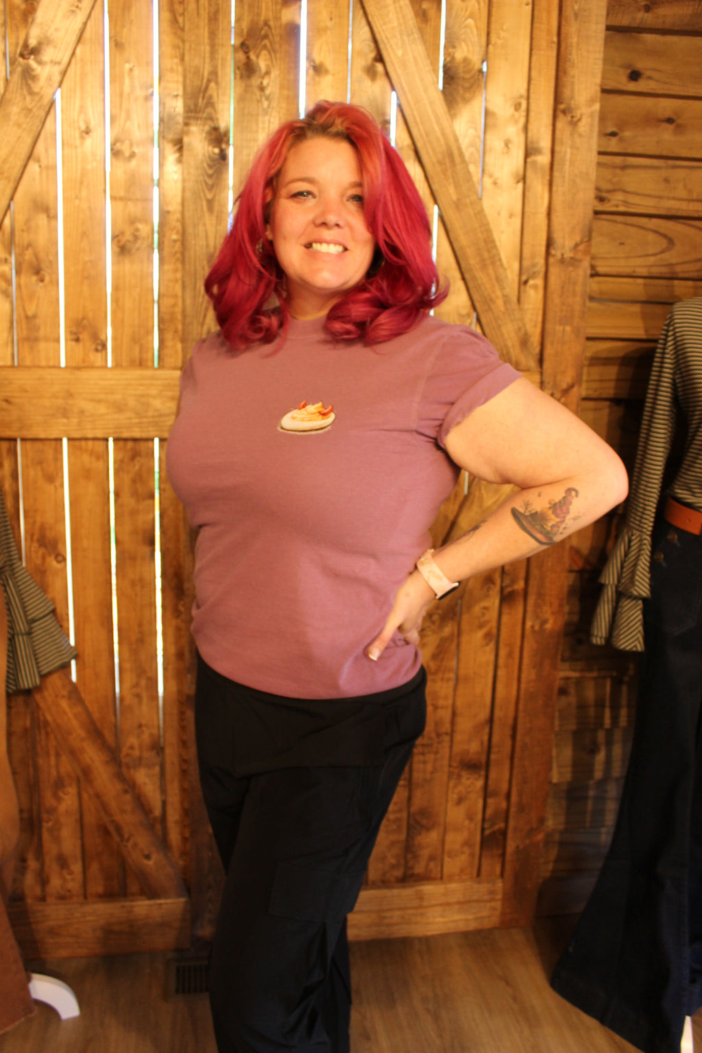 “Wicked Chickens Lay Deviled Eggs” Tee (Plum | Comfort Colors)