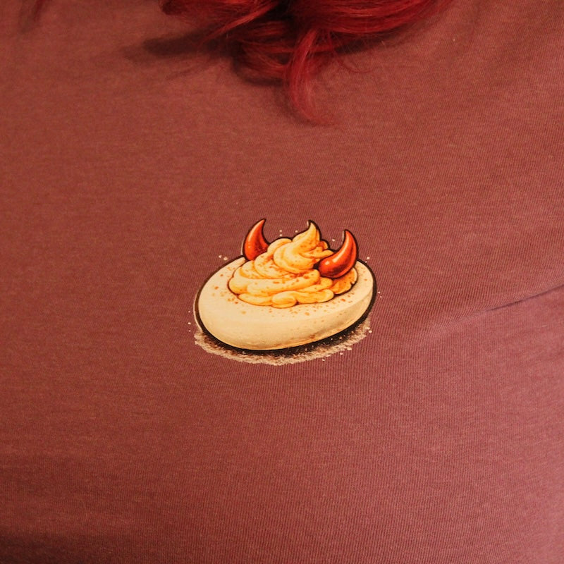“Wicked Chickens Lay Deviled Eggs” Tee (Plum | Comfort Colors)