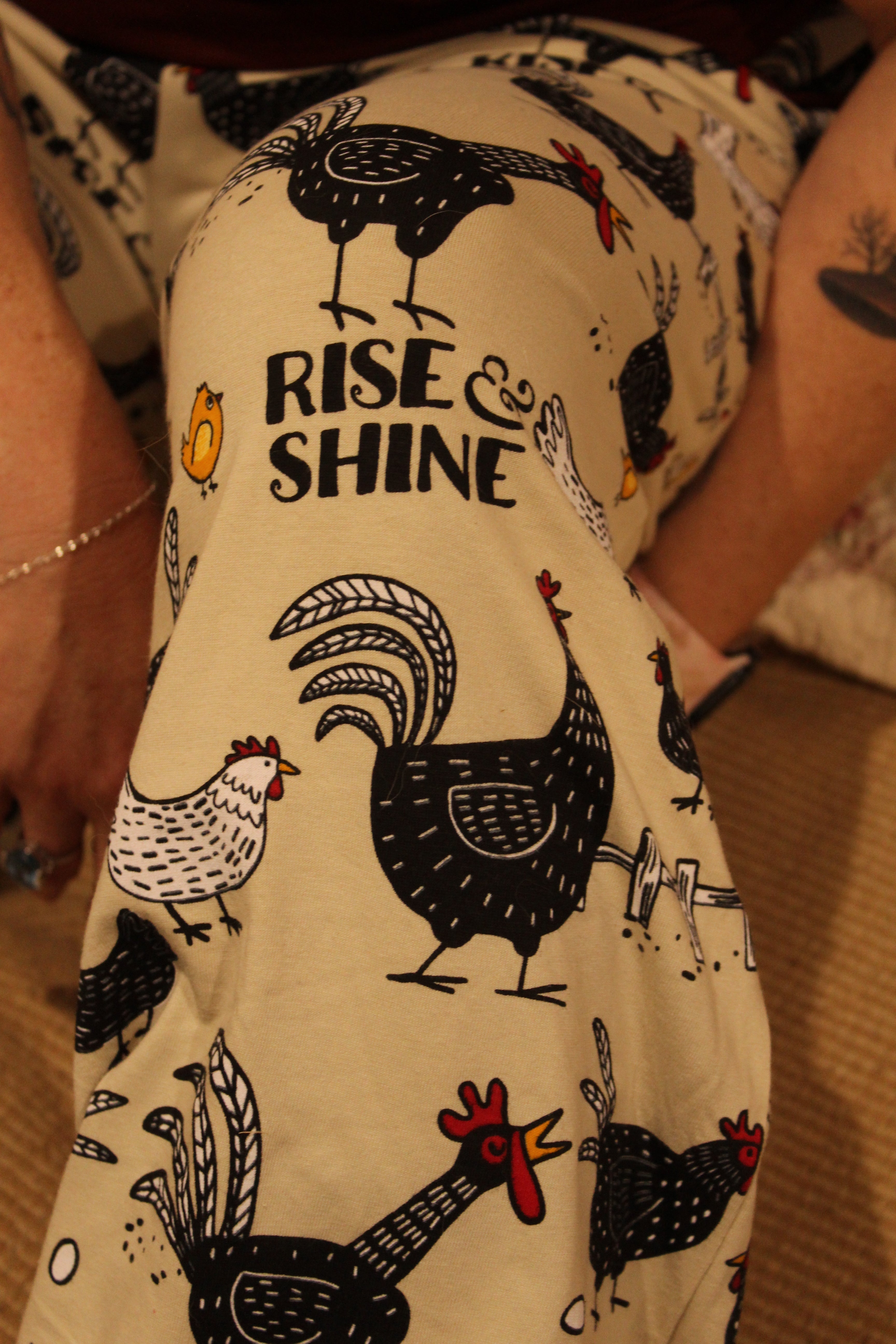 Chicken-Themed Cotton PJ Set – Cozy Farmhouse Comfort