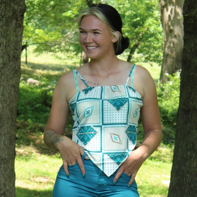 Tie Back Tank Top – Western Boho Cropped Cami