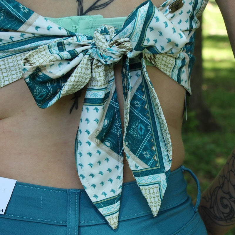Tie Back Tank Top – Western Boho Cropped Cami
