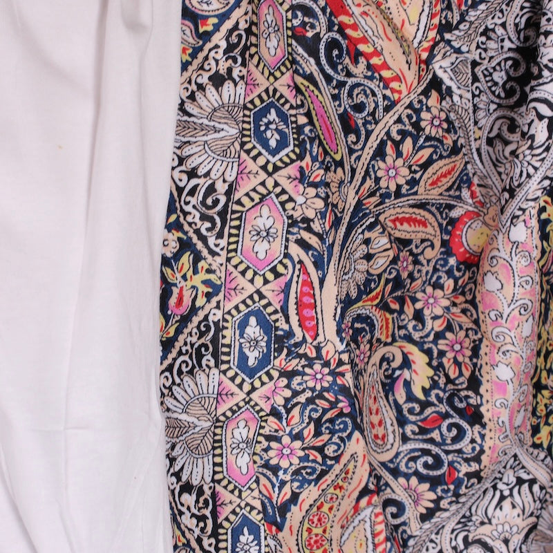 Floral Peace Batwing Top – Boho Oversized Statement Tee