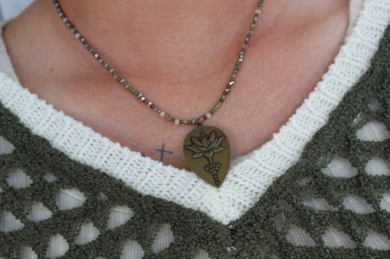 Dream Big Lotus Pendant Necklace