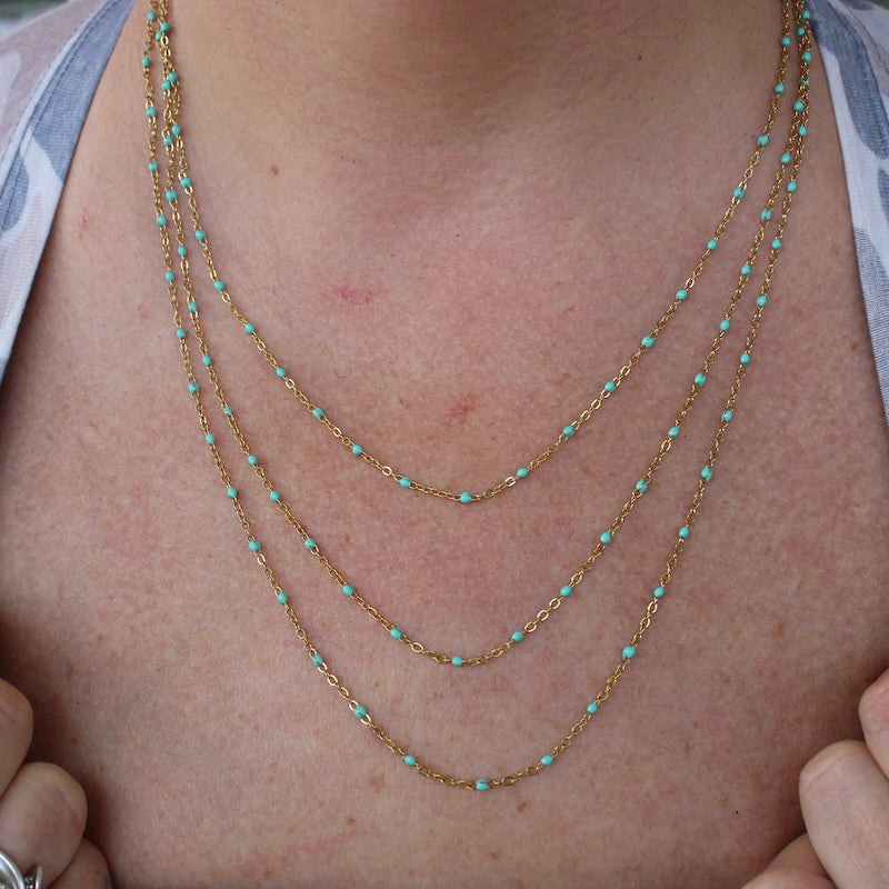 Turquoise Trails Layered Necklace Set