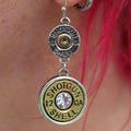 Rhinestone Shotgun Shell Dangle Earrings