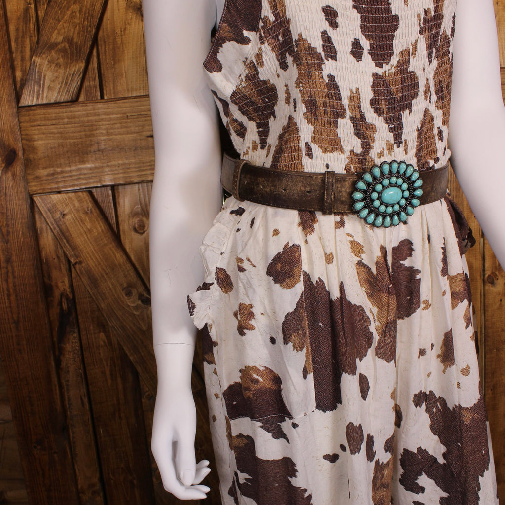 COW Camo Smocked Wide Leg Jumpsuit