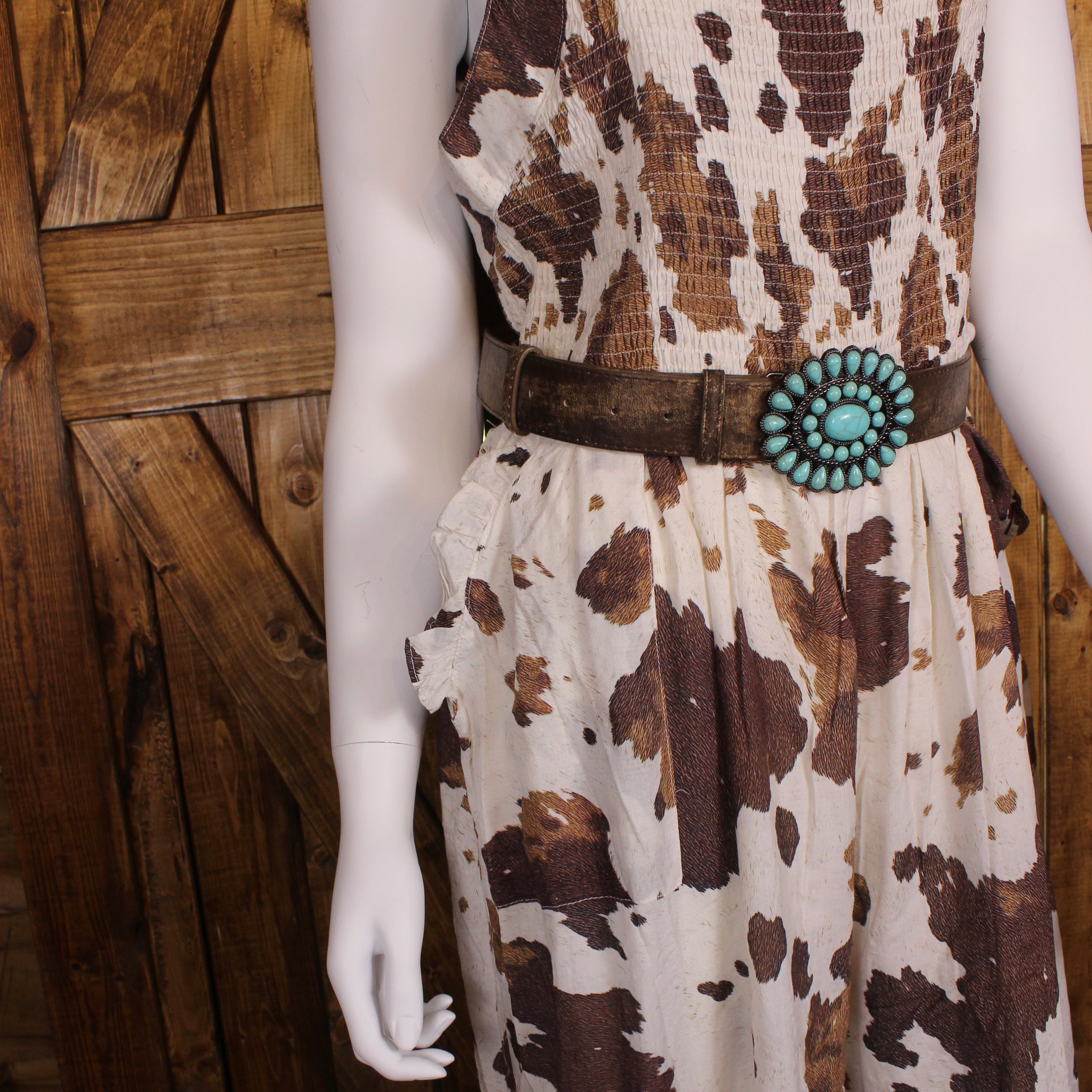 COW Camo Smocked Wide Leg Jumpsuit
