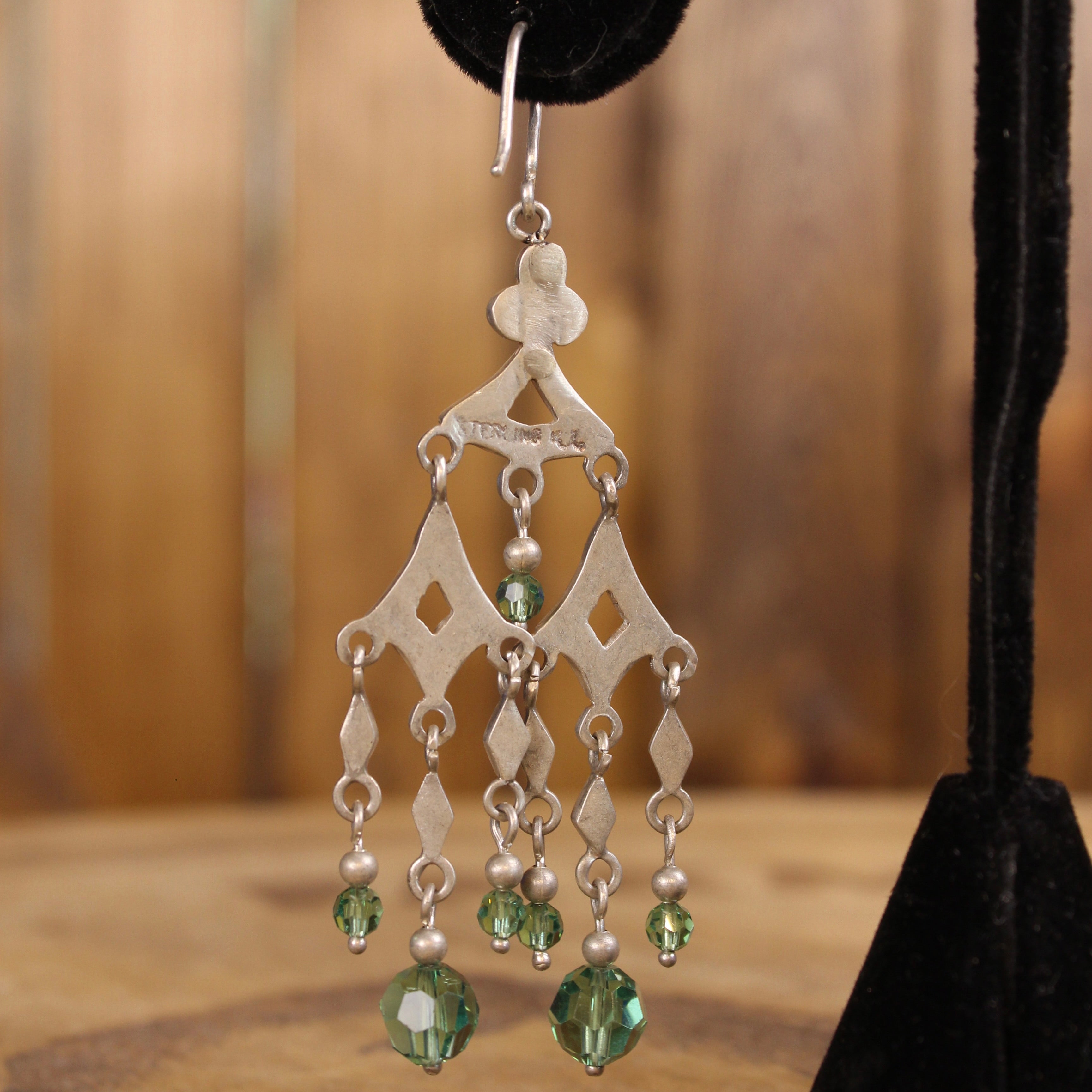Vintage Sterling Silver Opal Chandelier Earrings | Thailand | Late 1990s–2000s