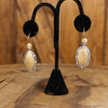 Artisan Sterling Silver Mixed Metal Crystal Earrings | 1990s–2010s