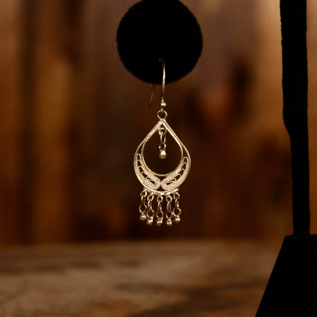 Vintage Filigree Dangle Earrings | Delicate Sterling Silver