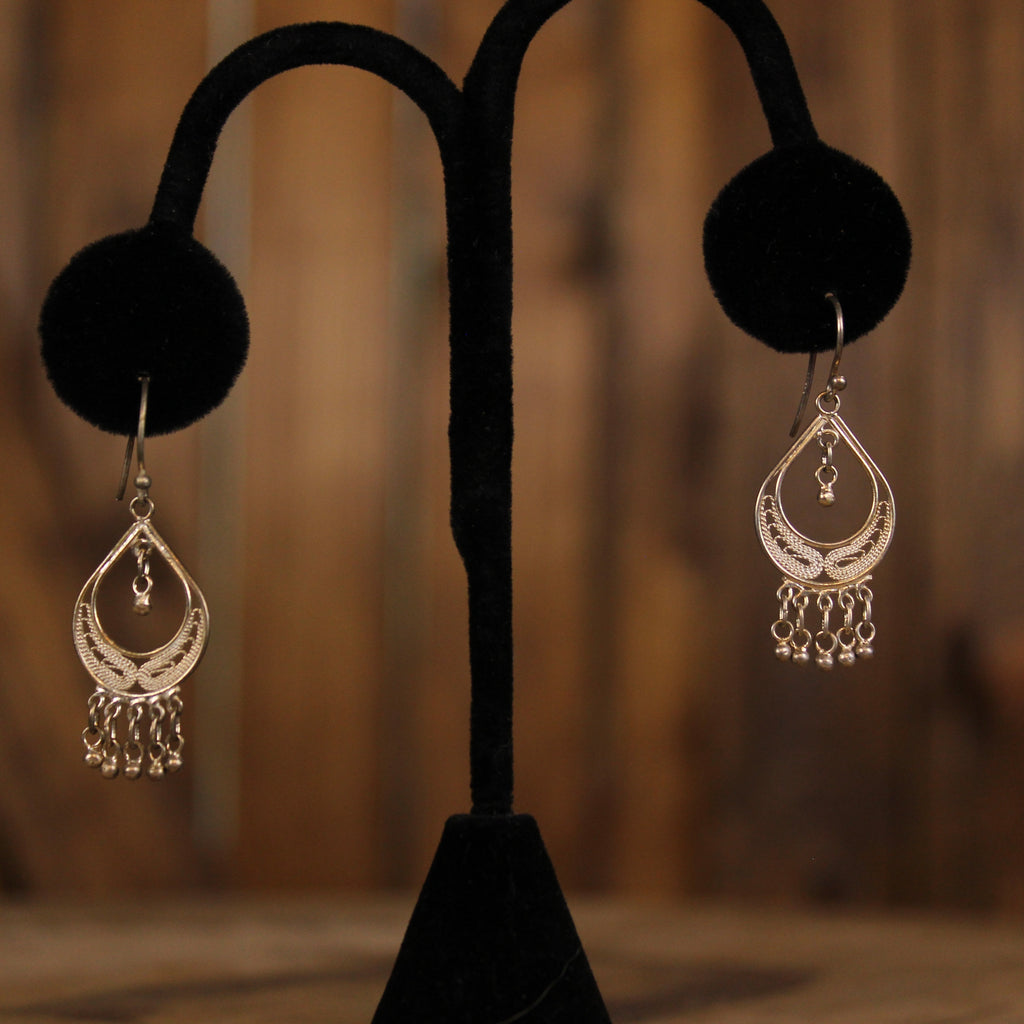 Vintage Filigree Dangle Earrings | Delicate Sterling Silver