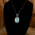 urquoise Mosaic Statement Pendant with Crystal Accents | Bold Southwestern Style
