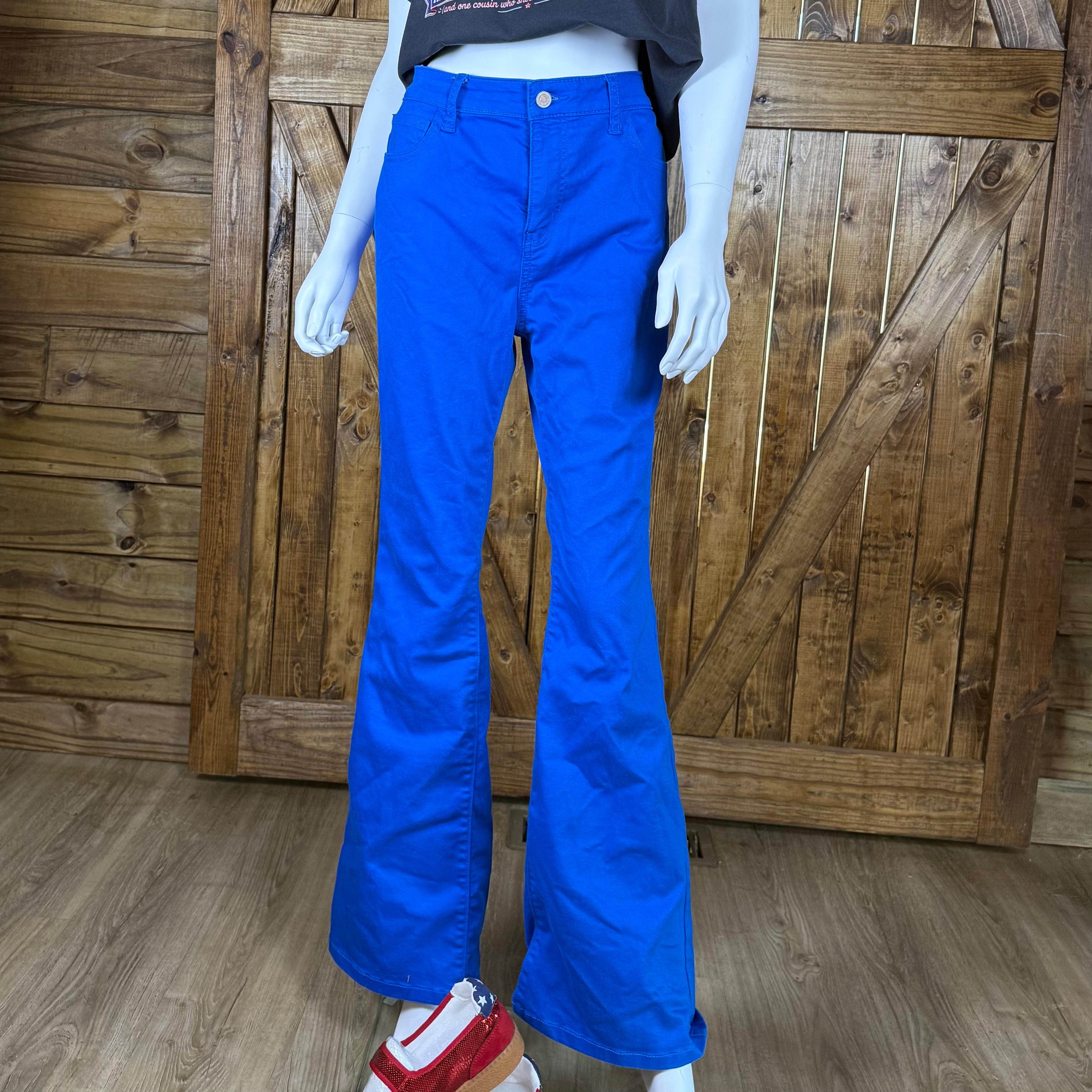 High-Rise Bootcut Colored Jeans | Ocean Blue