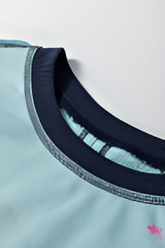 Iceland Blue Contrast Edge Crop Sweatshirt