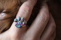 Sterling Sliver| Paw Print| Turquoise