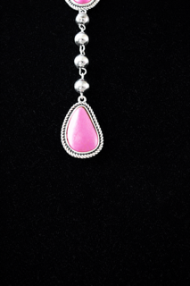Pink Stone Lariat Necklace
