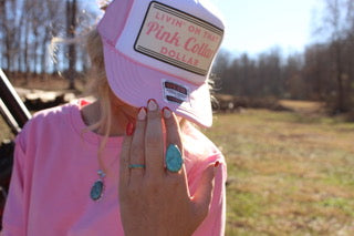 Pink Collar Dollar Trucker Hat