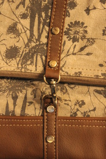 Vintage Floral Leather Crossbody Purse