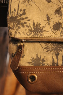 Vintage Floral Leather Crossbody Purse