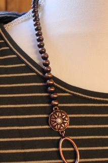 Vintage Copper Western Y Necklace