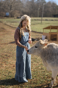 Washed Denim Wide Leg Overalls
