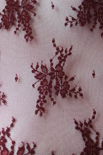 burgundy lace mesh top