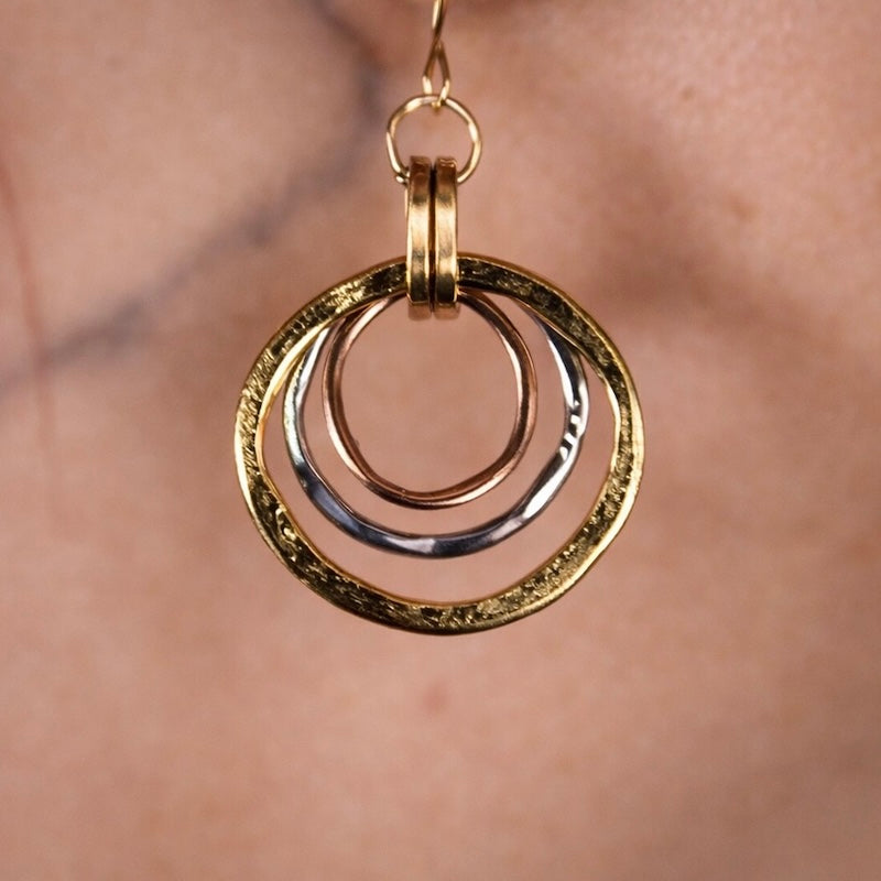 Layered Hoop Earrings | Vintage Boho Triple Circle Earrings