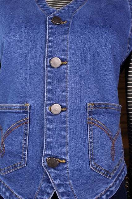 Blue Denim Vest
