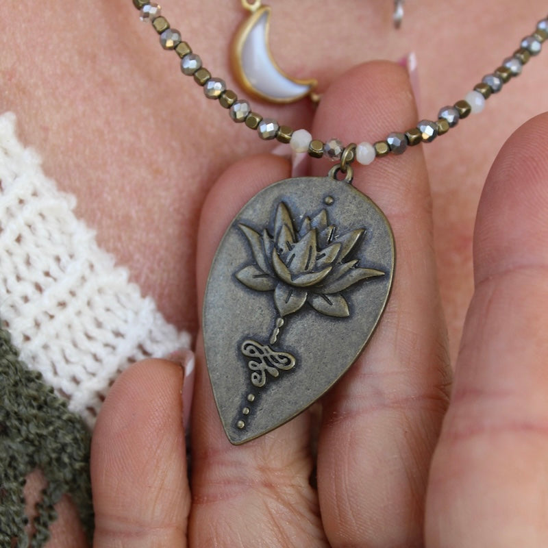 Dream Big Lotus Pendant Necklace