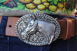 Western horse brown belt