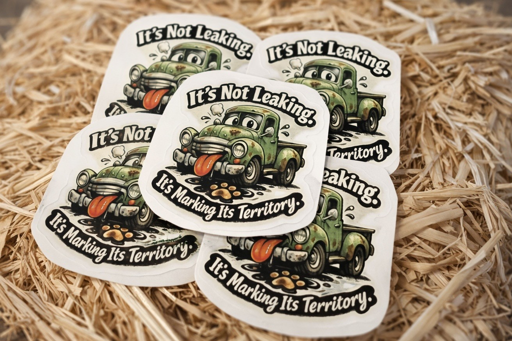 Blue Color Humor Stickers