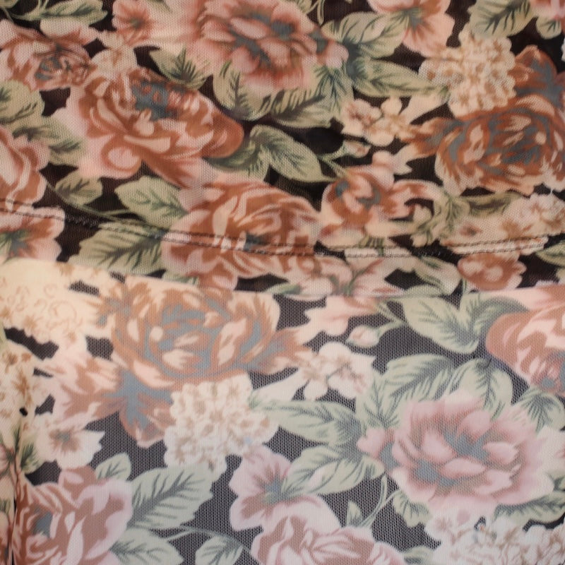 Plus Pink Floral Mock Neck Top