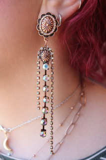 Vintage Copper Western Dangle Earrings