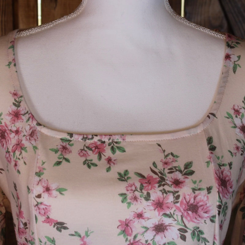 Pink Floral Pleated Blouse